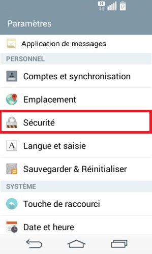 LG android 4.4 securité
