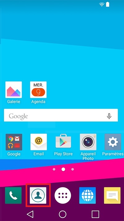 contact code pin ecran verrouillage LG android 5.1 accueil repertoire