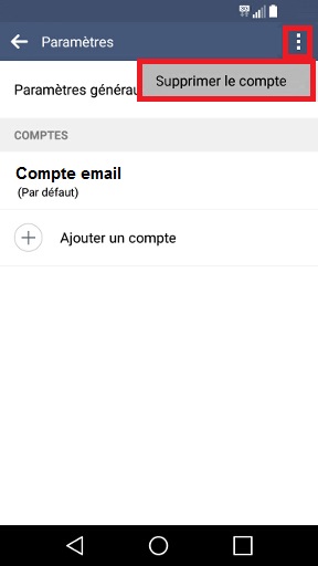 LG android 5.1 mail supprimer compte