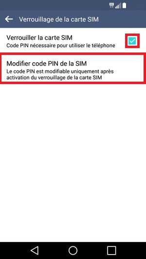 contact code pin ecran verrouillage LG android 5.1 securite modifier code pin