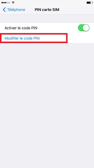 contact code pin ecran verrouillage iPhone 6 modifier code pin