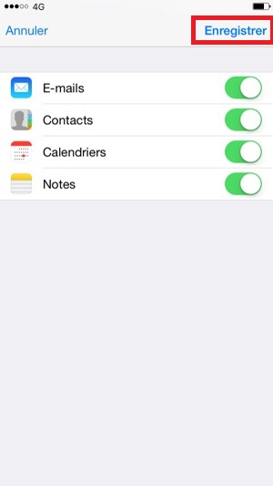 mail iPhone 6 mail enregistrer