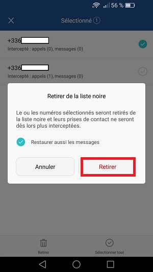 SMS Huawei android 6 blocage