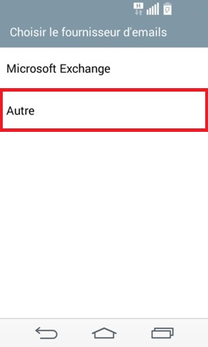 LG android 4.4 configuration compte mail