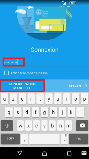 mail Sony android 6.0 mail mdp config manuel