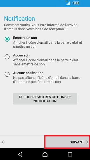 mail Sony android 5.1 mail son notification