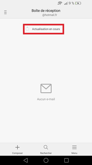 mail Huawei boite de reception
