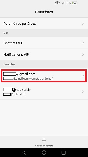 mail Huawei supprimer compte