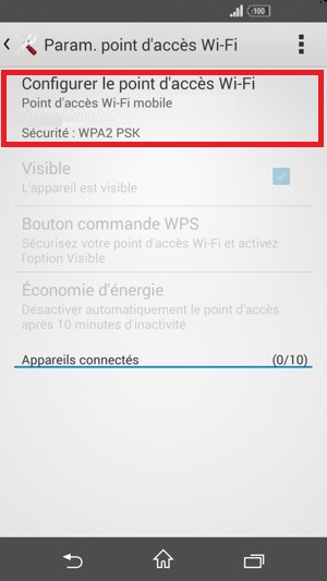 internet Sony android 4 . 4 configurer point dacces