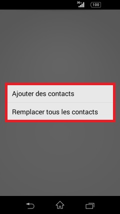 contact code pin ecran verrouillage Sony (android 4.4) contact ajout et remplacement