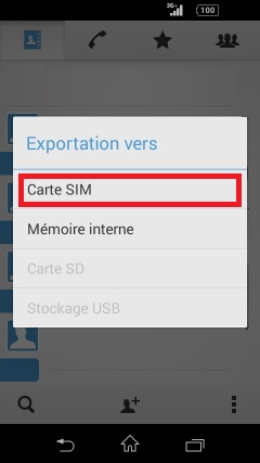 contact code pin ecran verrouillage Sony (android 4.4) contact exporter tel vers sim 2