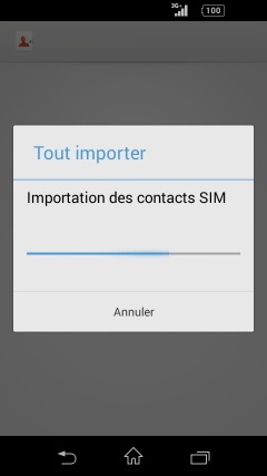 contact code pin écran verrouillage Sony (android 4.4) contact importer SIM vers tel 4