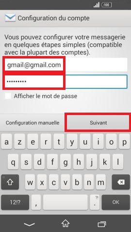 mail Sony android 4.4 email