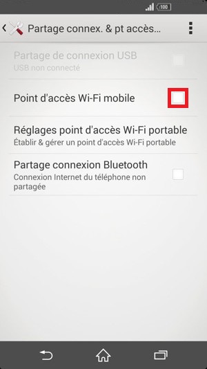 internet Sony android 4 . 4 reglage modem desactiver