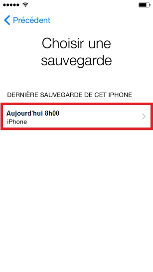 iPhone 6 restauration icloud