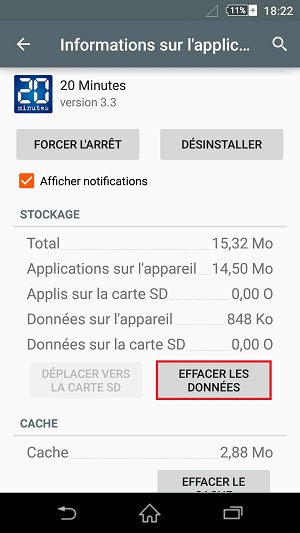 Application Sony android 4.4 application-effacer-les-données