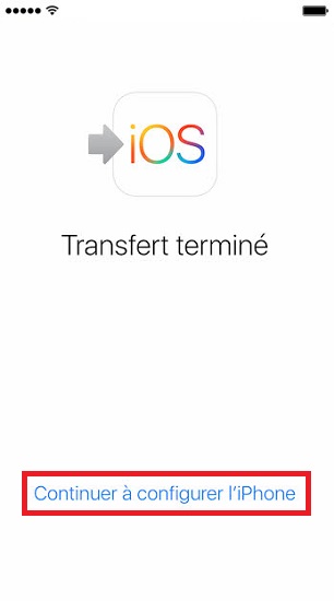 Transférer ses données iPhone-terminer