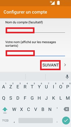 mail wiko android 6.0 nom du compte