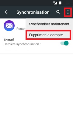 mail wiko android 6.0 3 points supprimer les comptes