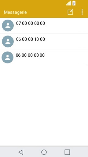 SMS LG G5-message-liste