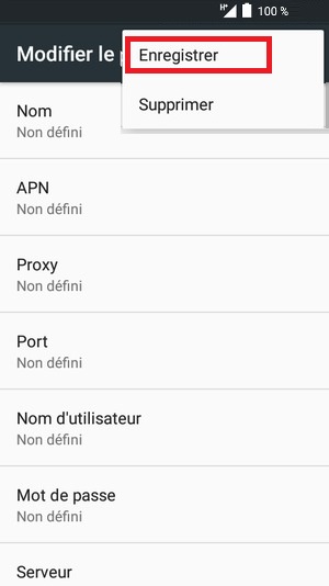 internet Alcatel android 6.0 enregistrer
