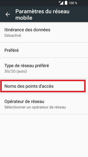 MMS alcatel android 6.0 noms acces