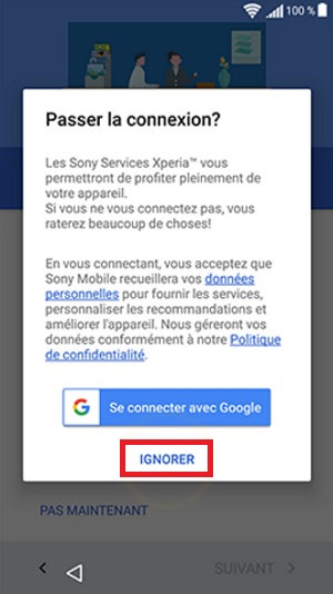 Activation Sony service sony ignorer