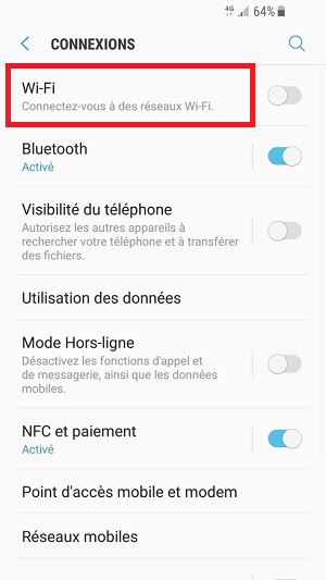 internet Samsung android 7 Wi-Fi