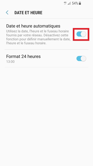 SMS Samsung android 7 messages date et heure