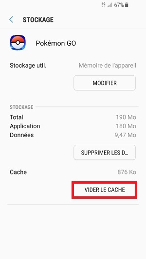application Samsung android 7 nougat vider le cache