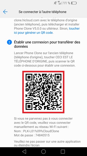 Transférer ses donnees huawei phone clone