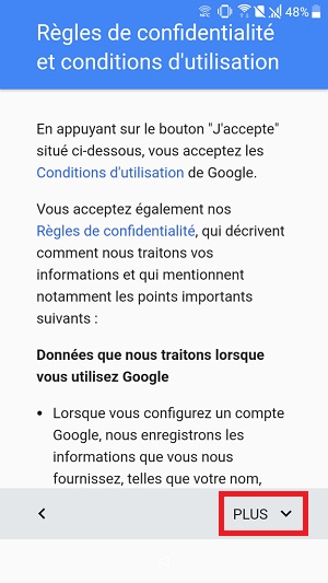 compte Google HTC