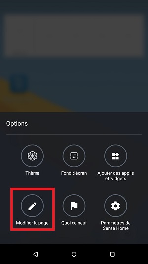 Personnaliser HTC android 7page accueil