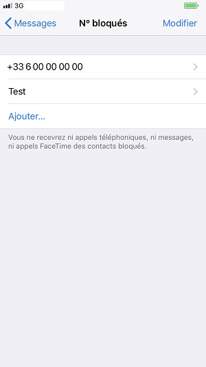 SMS iMessages iPhone 8 bloqué