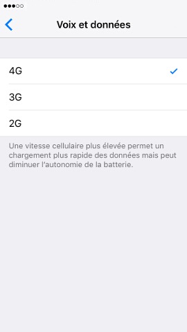 Iphone IOS 9 données cellulaires statistiques