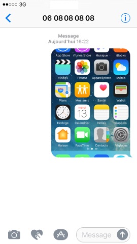 Iphone IOS 10 photo envoi