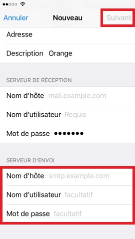 iPhone IOS 10 reglages mail contact calendrier