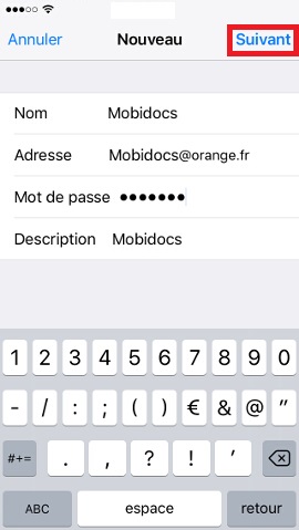 iPhone IOS 10 reglages mail ajouter un compte 4
