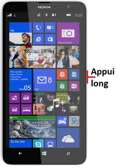 éteindre Lumia 1320