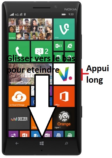 éteindre Lumia 930