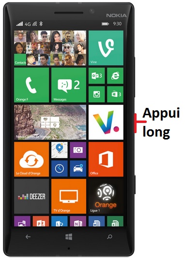 éteindre Lumia 930