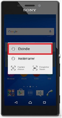 éteindre Sony Xperia M2
