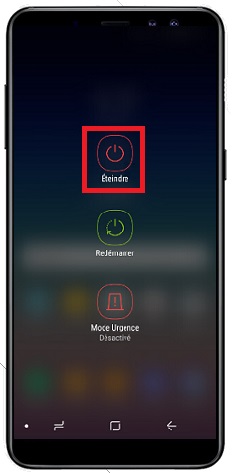 éteindre Samsung A8 2018