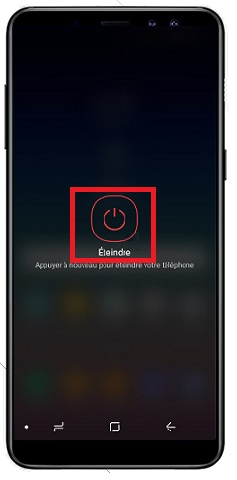éteindre Samsung A8 2018