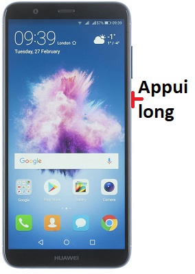 éteindre Huawei P Smart