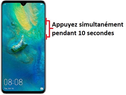 éteindre Huawei Mate 20
