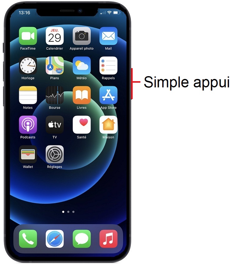 bouton latéral iphone