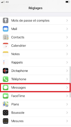 MMS iPhone SE 2020 messages