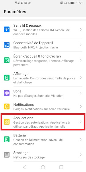 application Honor View 10