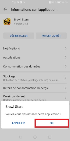 supprimer application Honor View 10